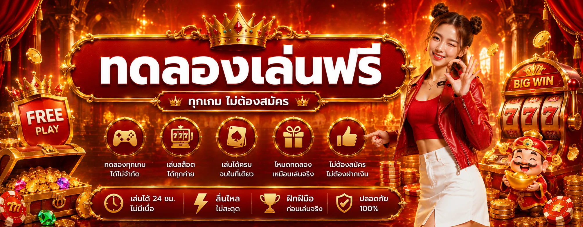 ทดลองเล่นสล็อตฟรี ALICE88 ทุกค่ายดัง ไม่ต้องฝากเงิน